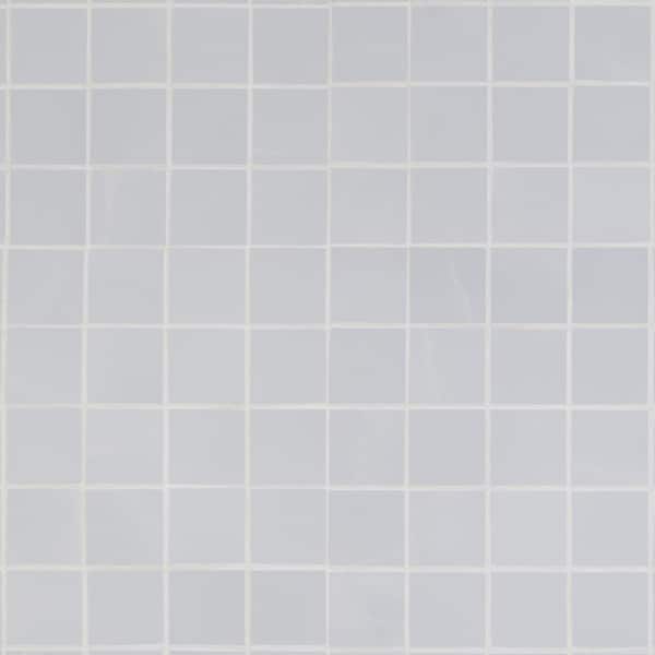 Ivy Hill Tile Saroshi Aztec Onyx Azul 4 in. x 0.39 in. Matte Porcelain Marble Look Floor and Wall Mosaic Tile Sample