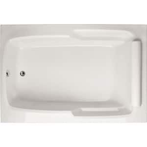 Duo 60 in. x 48 in. Rectangular Drop-In Bathtub with Reversible Drain in White