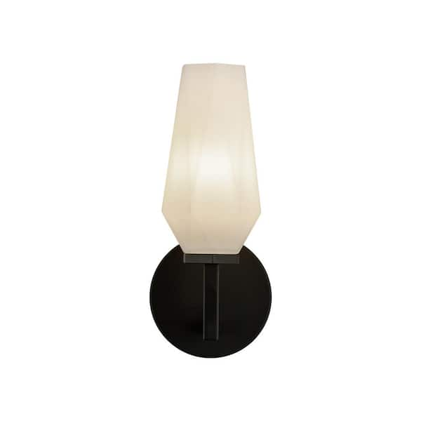 ALORA MOOD Krysta 20-in 2 Light 40-Watt Matte Black/Opal Glass Vanity ...