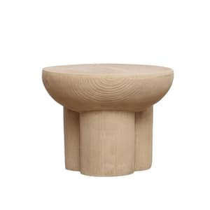 12.25 in. Tan Color Finish Backless Ceramic Magnesia Stool