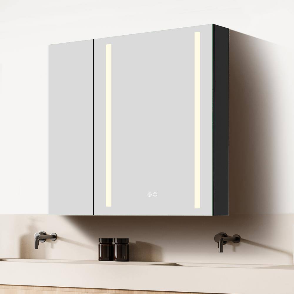 Getpro 30 in. W x 30 in. H Rectangular Aluminum Surface Mount Defogging