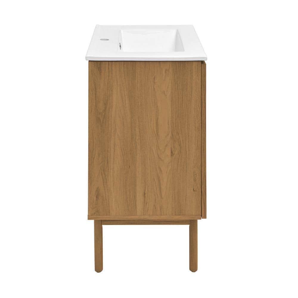 Classe 24" Oak Freestanding Bathroom Vanity with Ceramic Sink