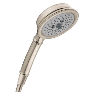 3-Spray Patterns with 4.5 in. Single Wall Mount Handheld Adjustable Shower Head in Brushed Nickel