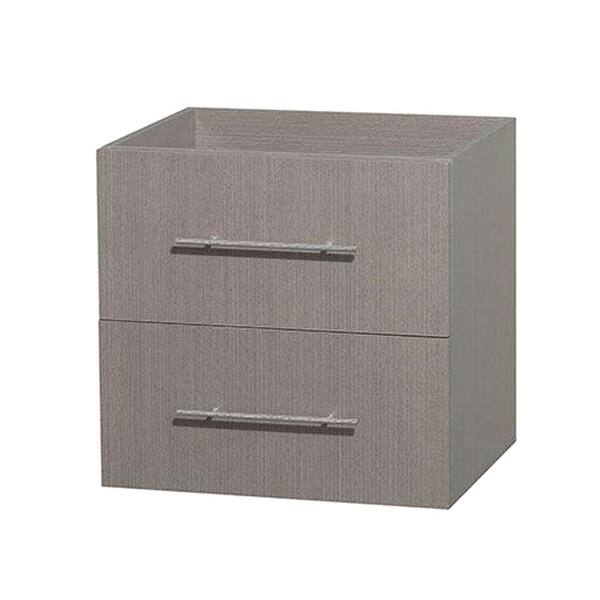 Wyndham Collection Centra 23 in. Vanity Cabinet Only in Gray Oak