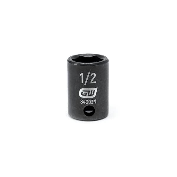 GEARWRENCH 3/8 in. Drive 6 Point SAE Standard Impact Socket 1/2 in.