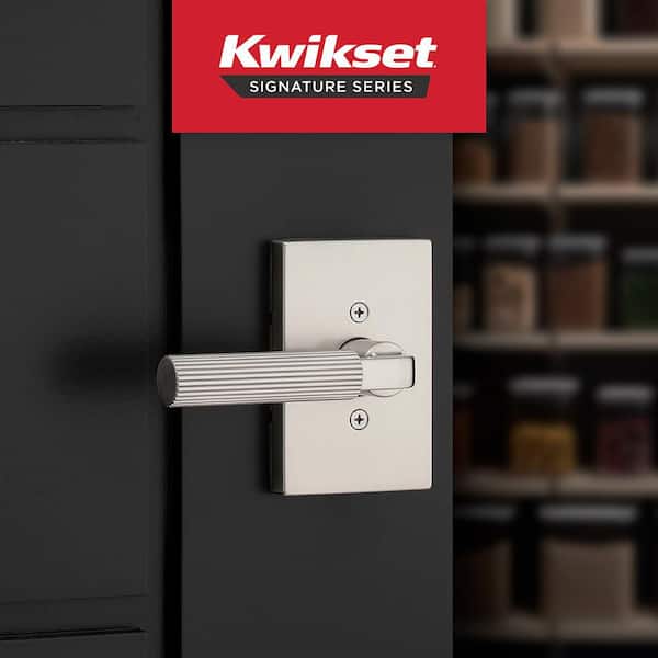 Kwikset Mirada Satin Nickel Rectangle Half Dummy Door Handle with