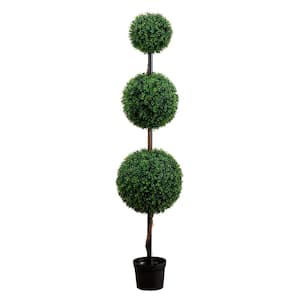 6 ft. Artificial Triple Ball Boxwood Topiary Tree (Indoor/Outdoor)