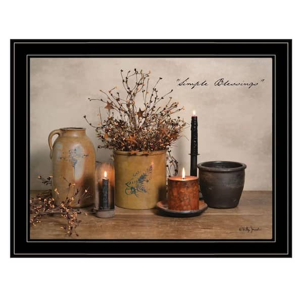 "Simple Blessings" Framed Wall Art, Modern Home Decor Framed Print 27 in. x 21 in.