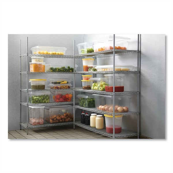 Rubbermaid Commercial Products Food Tote/Box, 5-Gallon, White,  Freezer/Dishwasher Safe, Food Storage/Organization for  Fruits/Vegetables/Grains in