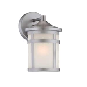 Austin 1-Light Brushed Silver Wall Lantern Sconce