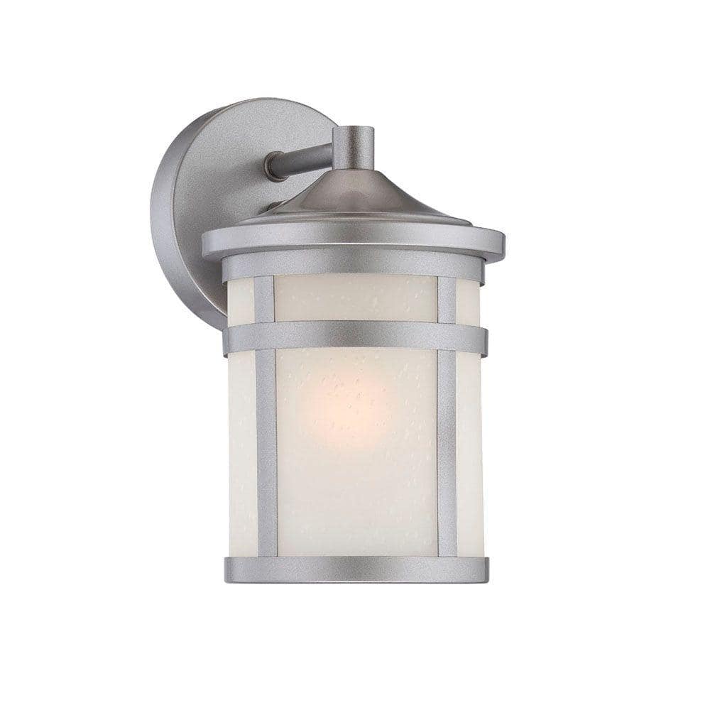 Austin 1-Light Brushed Silver Wall Lantern Sconce price history on PriceWatchPro