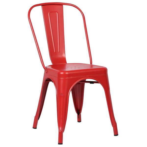 EDGEMOD Trattoria Red Side Chair (Set of 4)