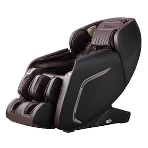 Cosmo Brown Faux Leather Reclining 2D Massage Chair with Voice Recognition and BlueTooth Speakers
