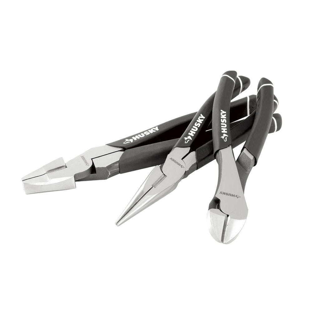 Husky 3Piece HighLeverage Pliers Set 90806 The Home Depot