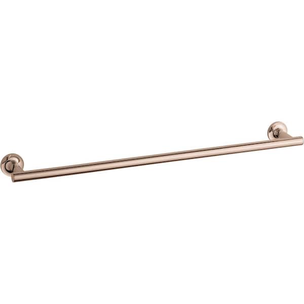 KOHLER Purist 18 in. Wall Mounted Towel Bar in Vibrant Rose Gold