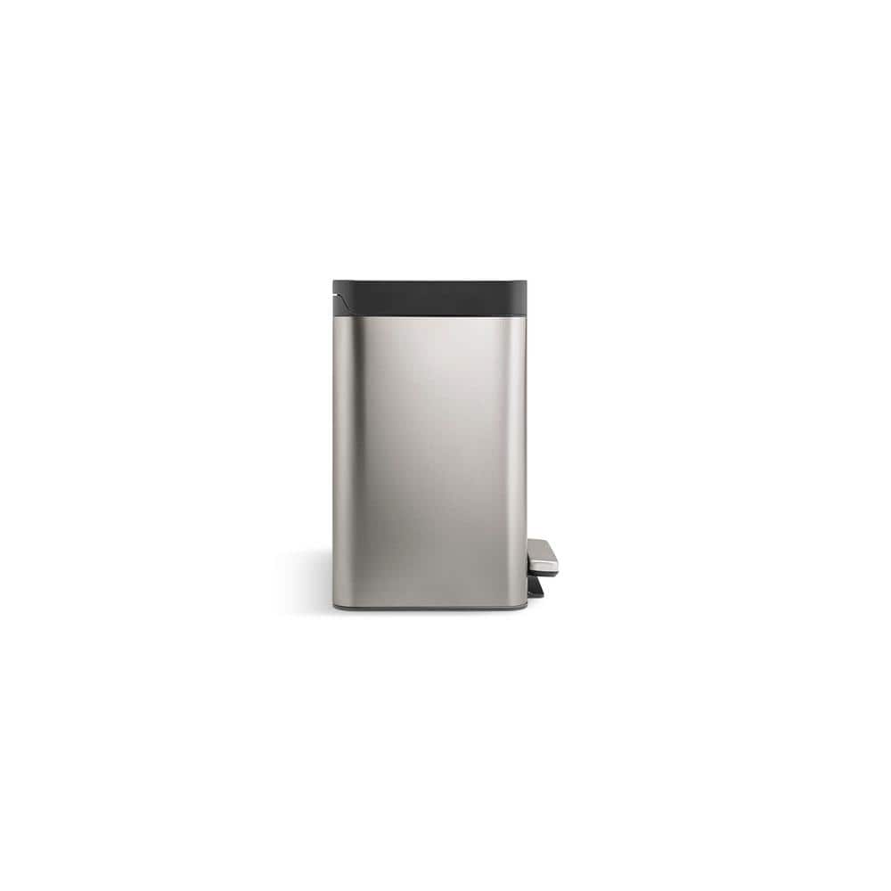 8-Gallon Stainless Steel Step Trash Can with Pedal
