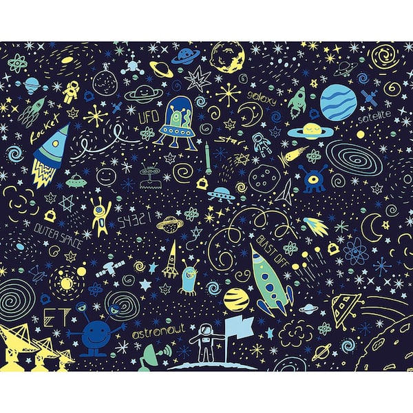 OhPopsi Space Doodle Wall Mural
