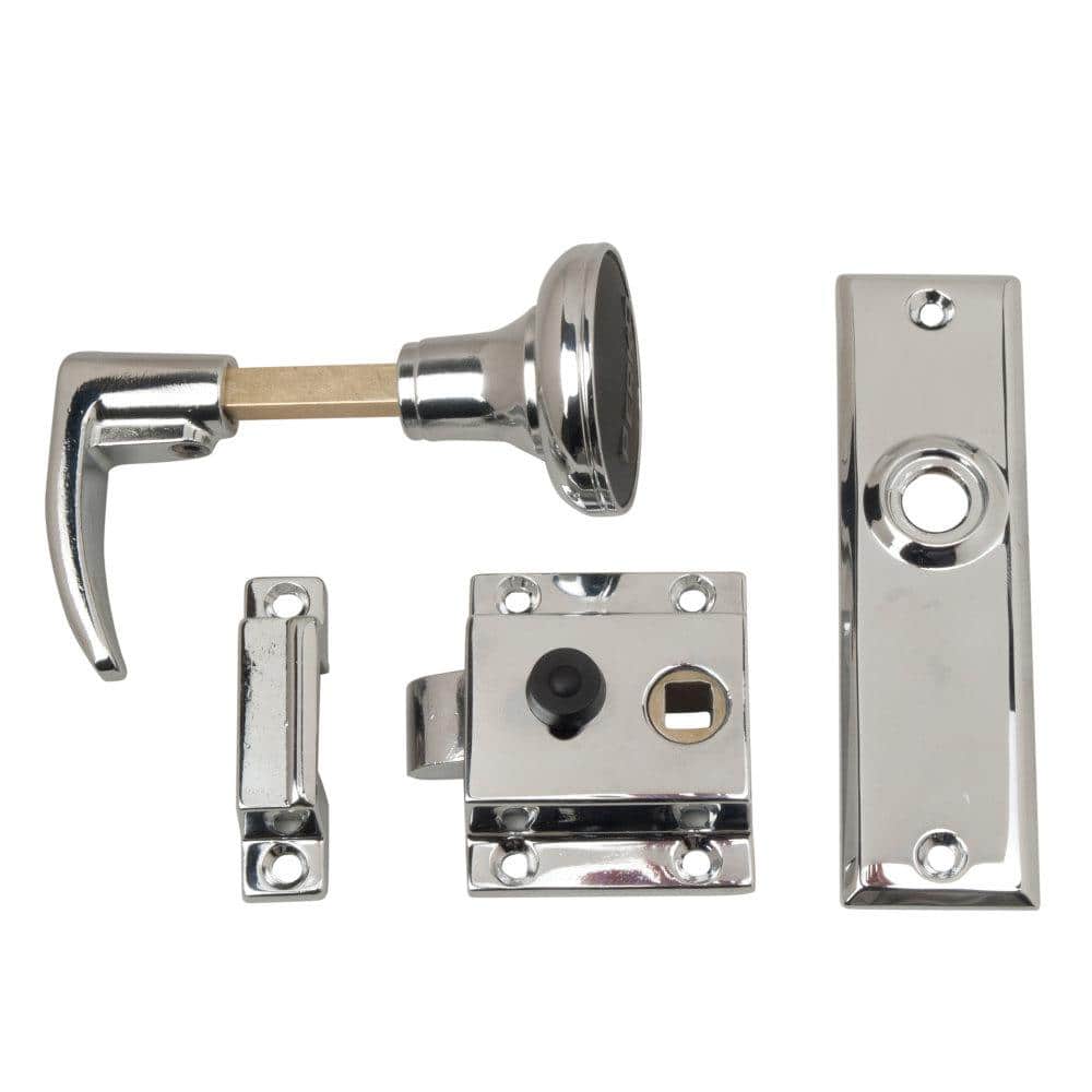 Chrome Polished Universal Handing Latch Lock Set