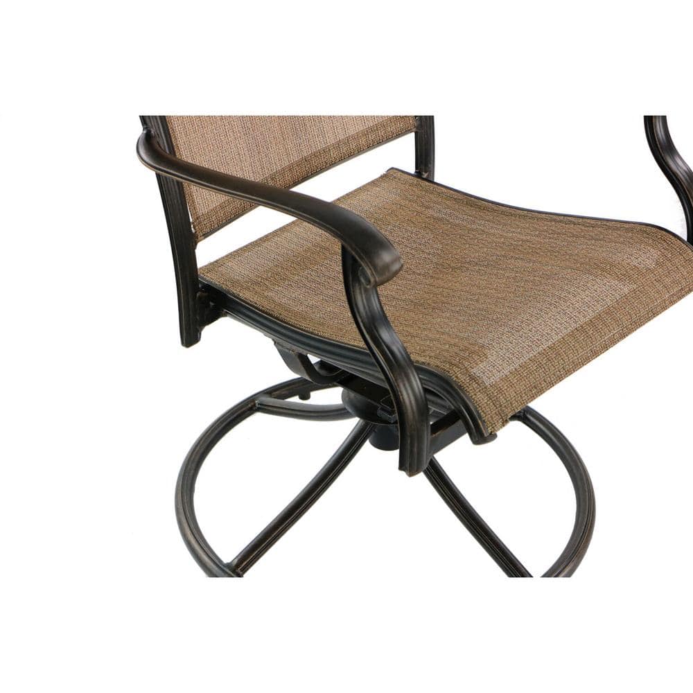 Fontana 5-Piece Tan and Glass Outdoor Dining Set