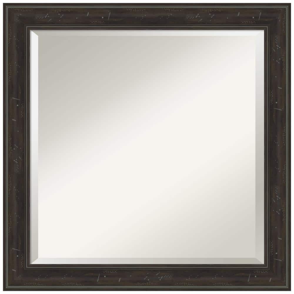Medium Square Distressed Brown/Tan Beveled Glass Modern Mirror (24 in. H x 24 in. W) price history on PriceWatchPro