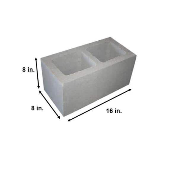 8 in. x 8 in. x 16 in. Concrete Block 30161345 - The Home Depot