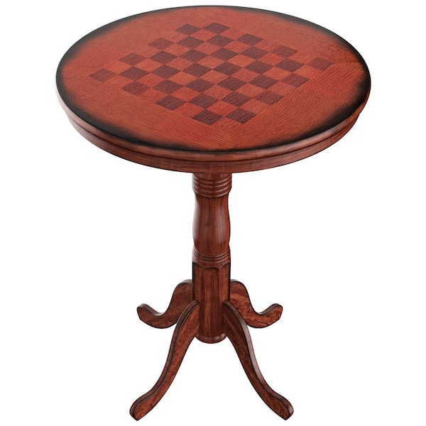 SUNRINX 42 in. Bistro Vintage Pub Bar Round Chess Table
