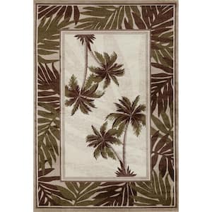 Palm Coast Frond Green 5 ft. x 8 ft. Area Rug