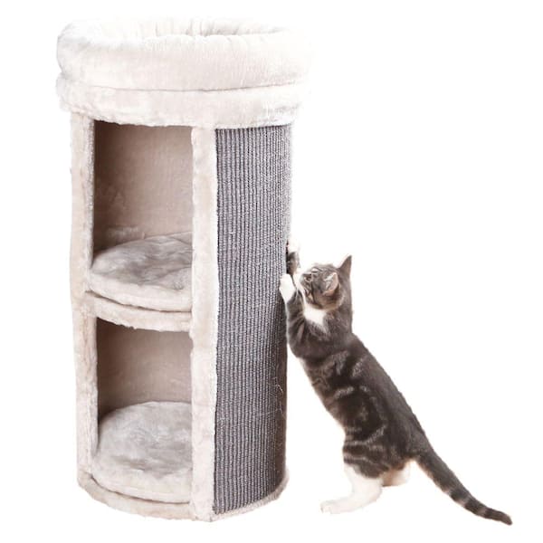 TRIXIE Gray Mexia 2-Story Cat Tower