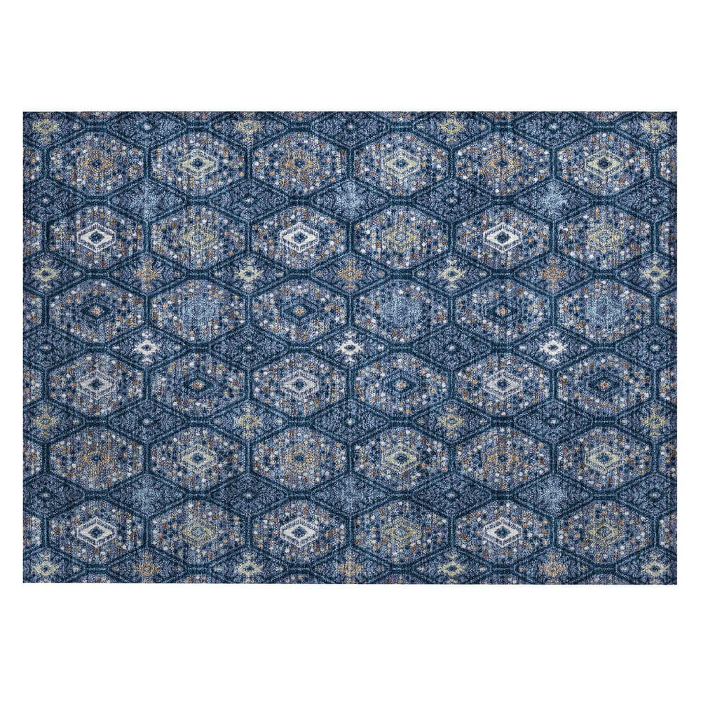 Chantille Machine Washable Indoor/Outdoor Abstract ACN2471 Navy 2 ft. x 3 ft. Accent Rug price history on PriceWatchPro