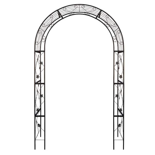 Tunearary 98.4 in. H, Metal Arch, Garden Gazebo Trellis, Climbing Plant Support, Outdoor Garden, Wedding, Party Events, Black