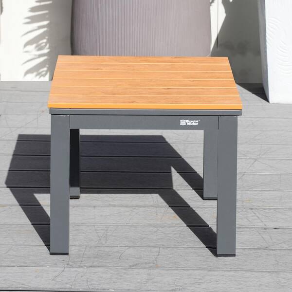 moda furnishings Rae 19.6 in. x 16.9 in. Square Aluminum