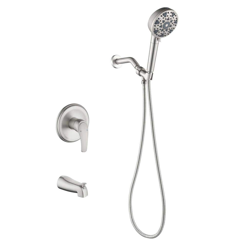 Shower Faucet Set Bathroom Dual Shower Head Fixed, Handheld Shower Head Wal
