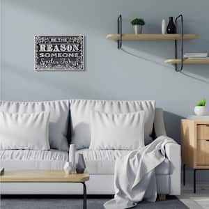 16 in. x 20 in. "Black and White Inspirational Word Chalk Drawing" by ALI Chris Framed Wall Art