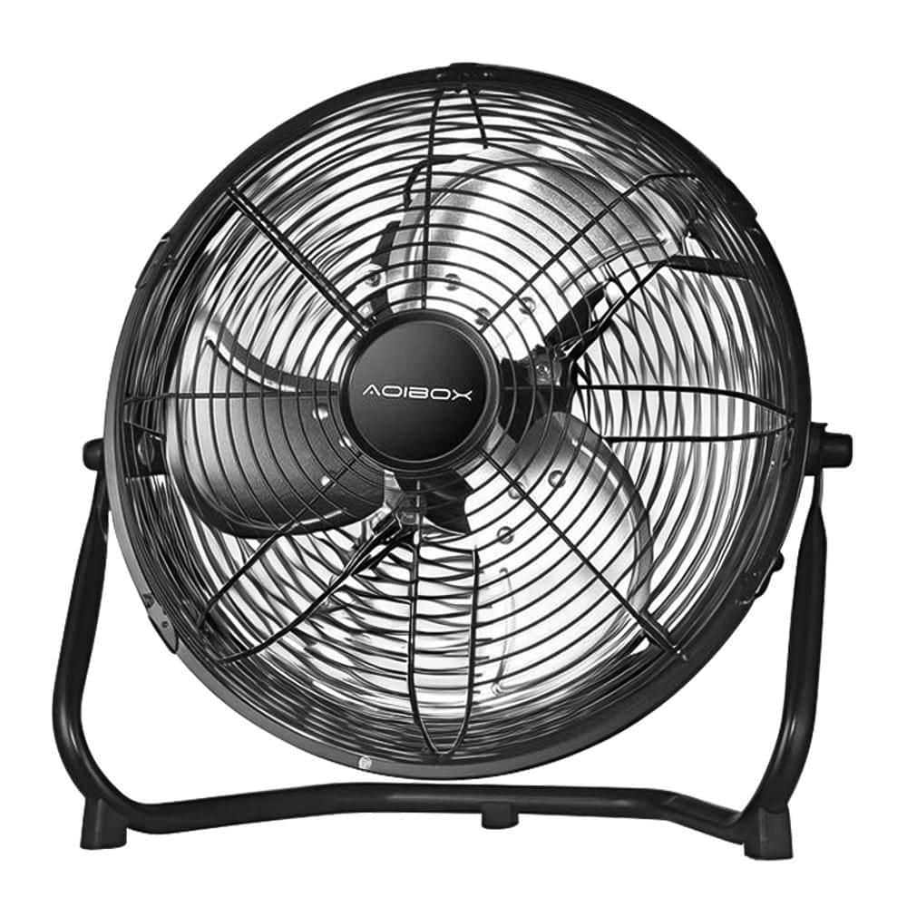 Edendirect 18 in. 3-Speed High-Velocity Industrial Heavy Duty Metal Floor Fan in Black with Tilting Head for Outdoor/Indoor Use