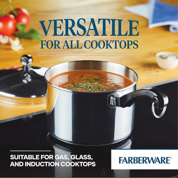 Cook Start 3 qt Black Covered Saucepan by Farberware at Fleet Farm