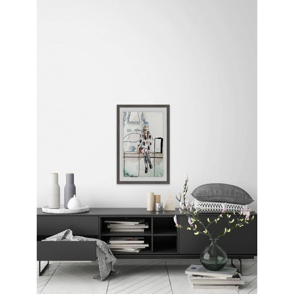 18 in. H x 12 in. W Chillin at Paris by Parvez Taj Framed Wall Art