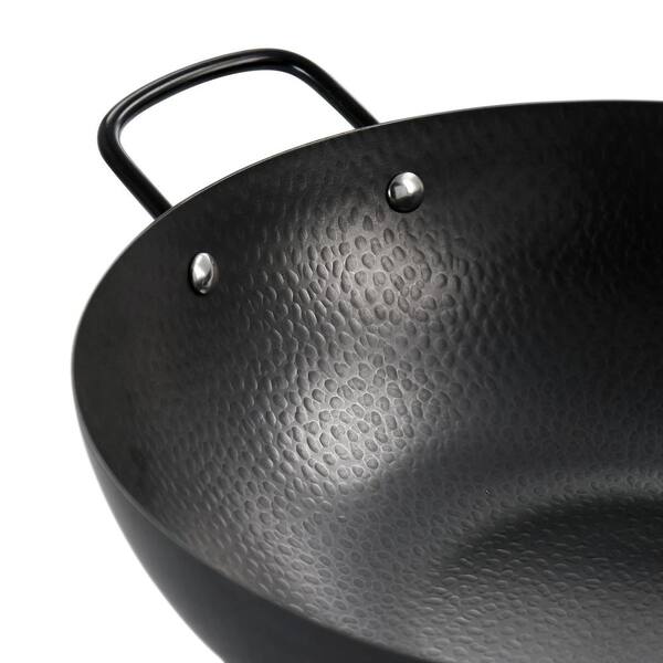 Professional Carbon Steel Wok With Helper Handle 34 cm14 inch 