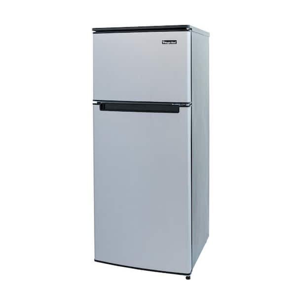 Magic Chef 4.5 cu. ft. 2 Door Mini Fridge in Stainless Look with ...