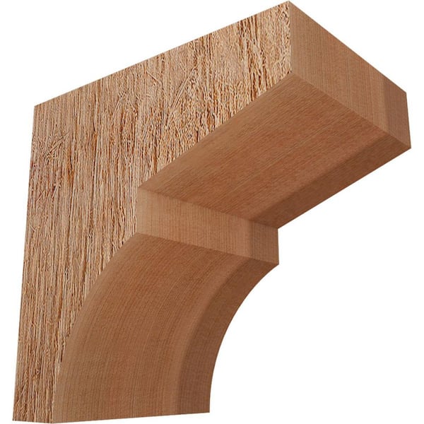 Ekena Millwork 4 in. x 6 in. x 6 in. Western Red Cedar Monterey Rough Sawn Corbel