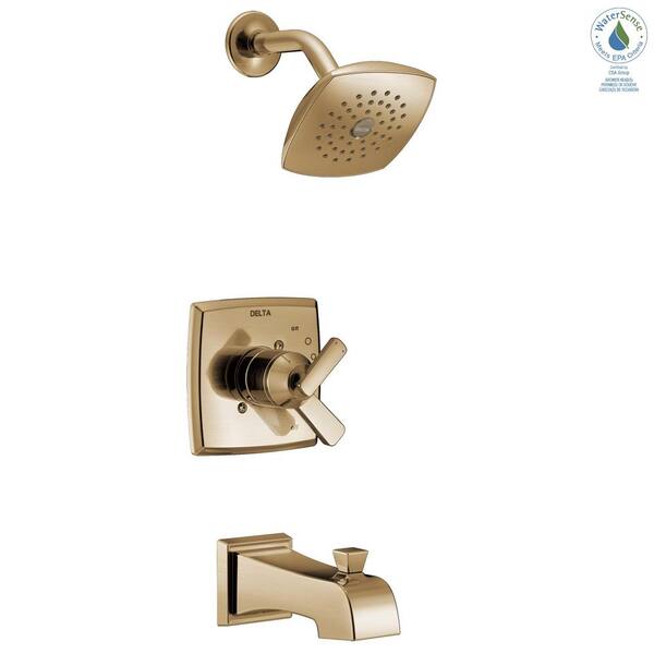 Delta Ashlyn Gold 1-Handle Tub and Shower Trim Kit in Champagne
