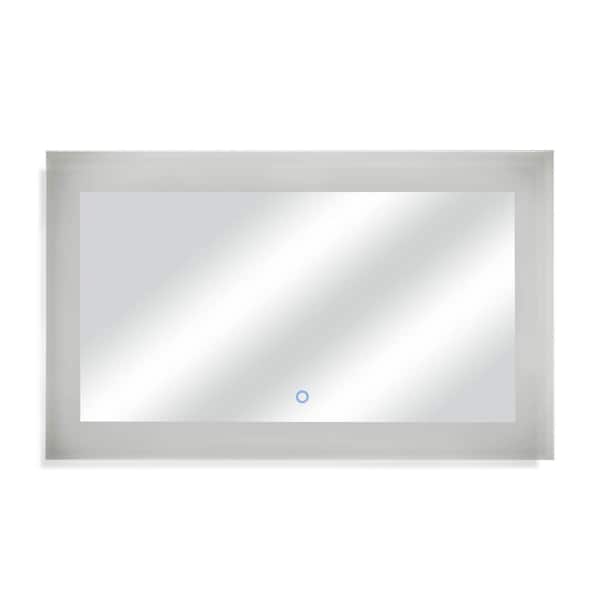 Dyconn 60 in. W x 35 in. H Frameless Rectangular LED Light Bathroom Vanity Mirror