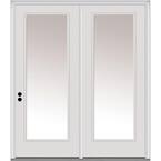 63 in. x 81.75 in. Classic Clear Low-E Glass Fiberglass Smooth Right-Hand Inswing Full Lite Exterior Patio Door