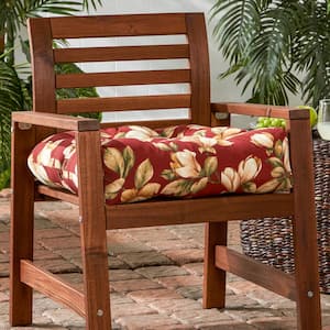 Roma Floral Square Tufted Outdoor Seat Cushion