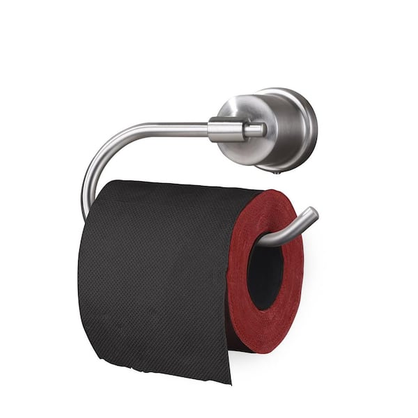 ALEASHA Wall-Mount Single Post Toilet Paper Holder in Brushed Nickel
