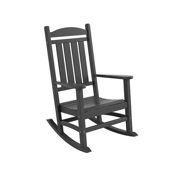WESTIN OUTDOOR Kenly Gray Classic Plastic Outdoor Rocking Chair