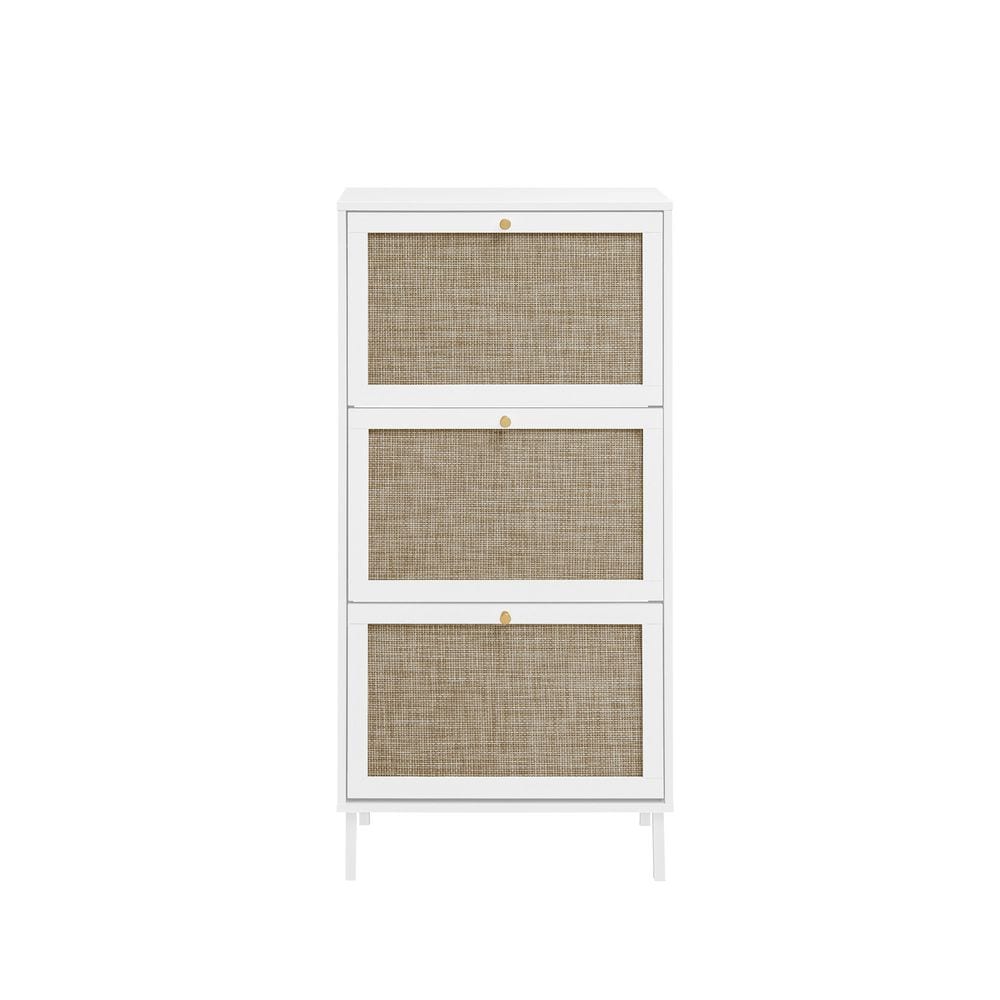 48.98 in. H x 23. 62in. W White Wood Freestanding Modern Shoe Storage Cabin