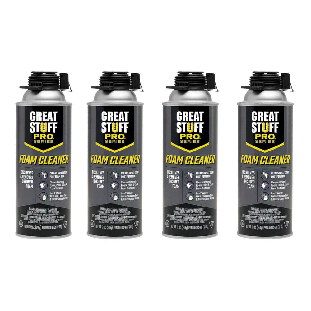 12 oz. Insulating Spray Foam Sealant Dispensing Gun Cleaner (4 Pack)