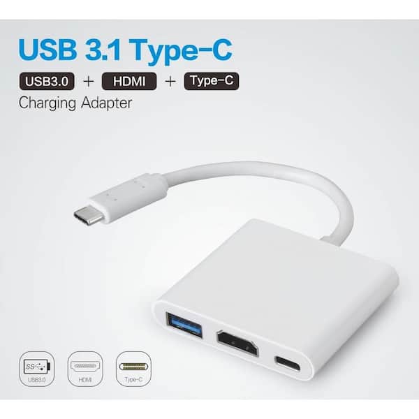 USB3.1 Type C To HDMI VGA Multiport Adapter 4K C USB to HDMI Cable