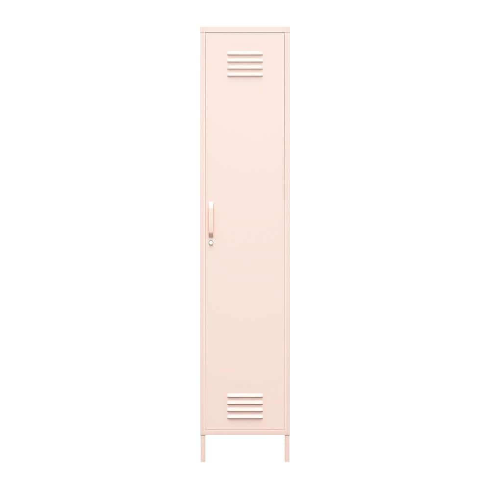 SystemBuild Evolution Bonanza 4 Door Metal Locker Storage Cabinet - Pale Pink