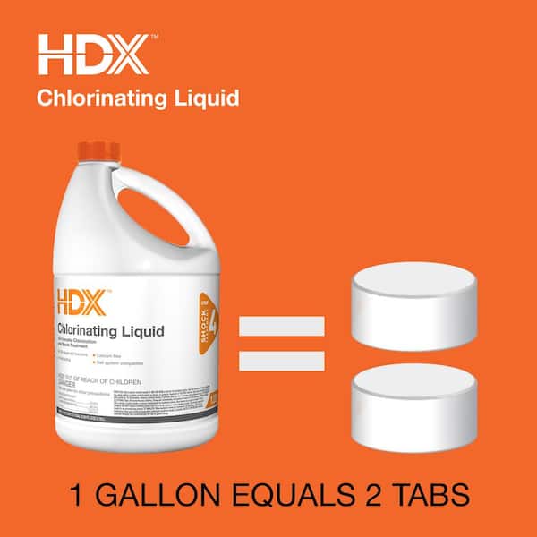 CHilliN liquid 【CRDH liquid 1ml】 HDX Chlorinating Liquid for Swimming Pool Shock, 1-Gallon (3